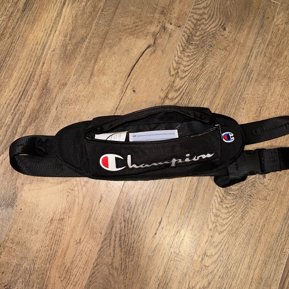 Champion Black Logo Waist Bag